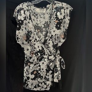 Black and White Deletta blouse from Anthropologie
